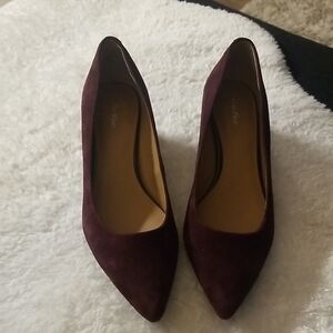 CALVIN KLEIN, LIMITED TOME, Elegant Burgundy Women's Pumps